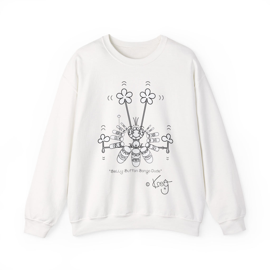 BELLY BUTTON BONGO DUDE,Unisex Heavy Blend™ Crewneck Sweatshirt