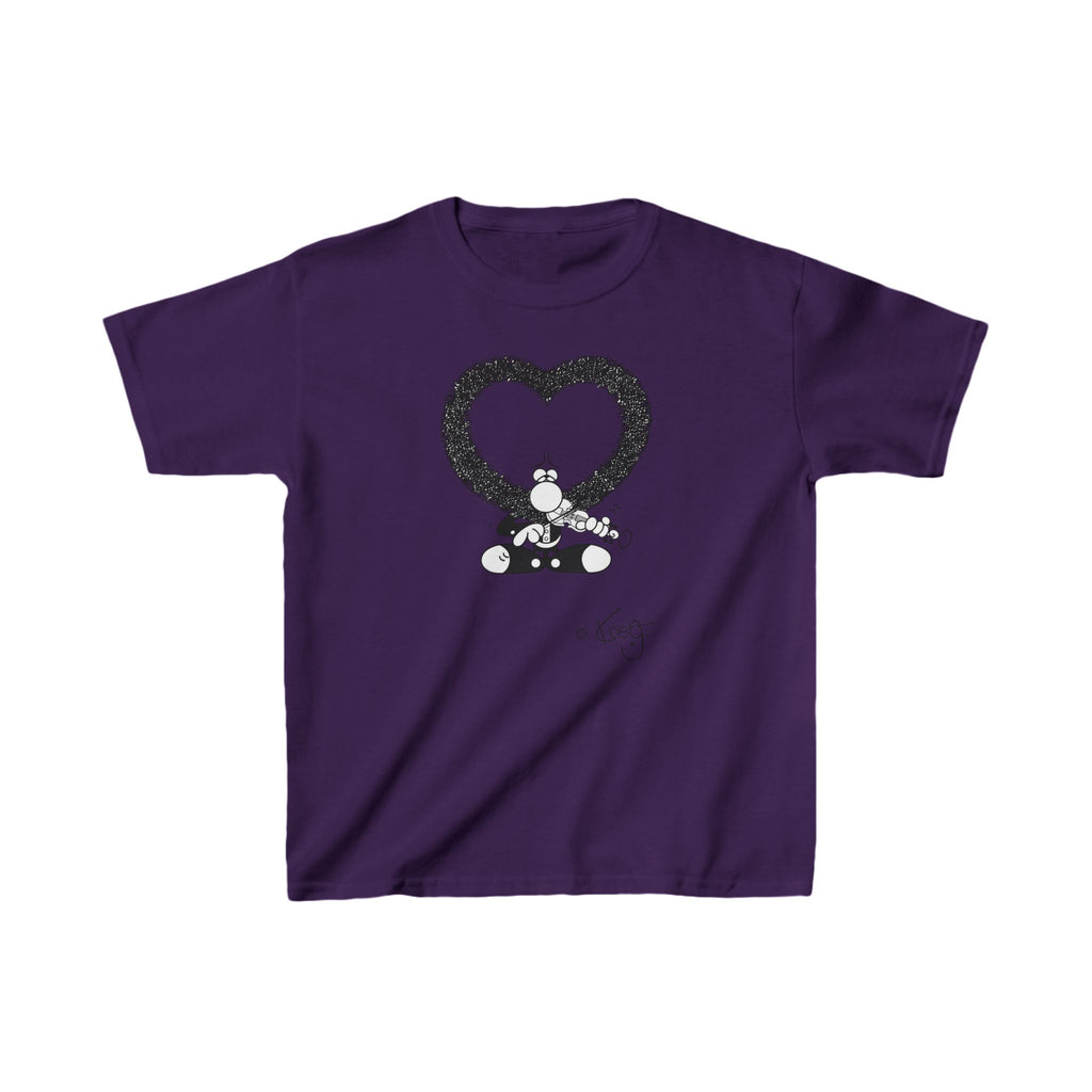 VIOLIN HEART MUSTACHE,Kids Heavy Cotton™ Tee