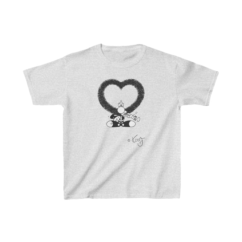 VIOLIN HEART MUSTACHE,Kids Heavy Cotton™ Tee