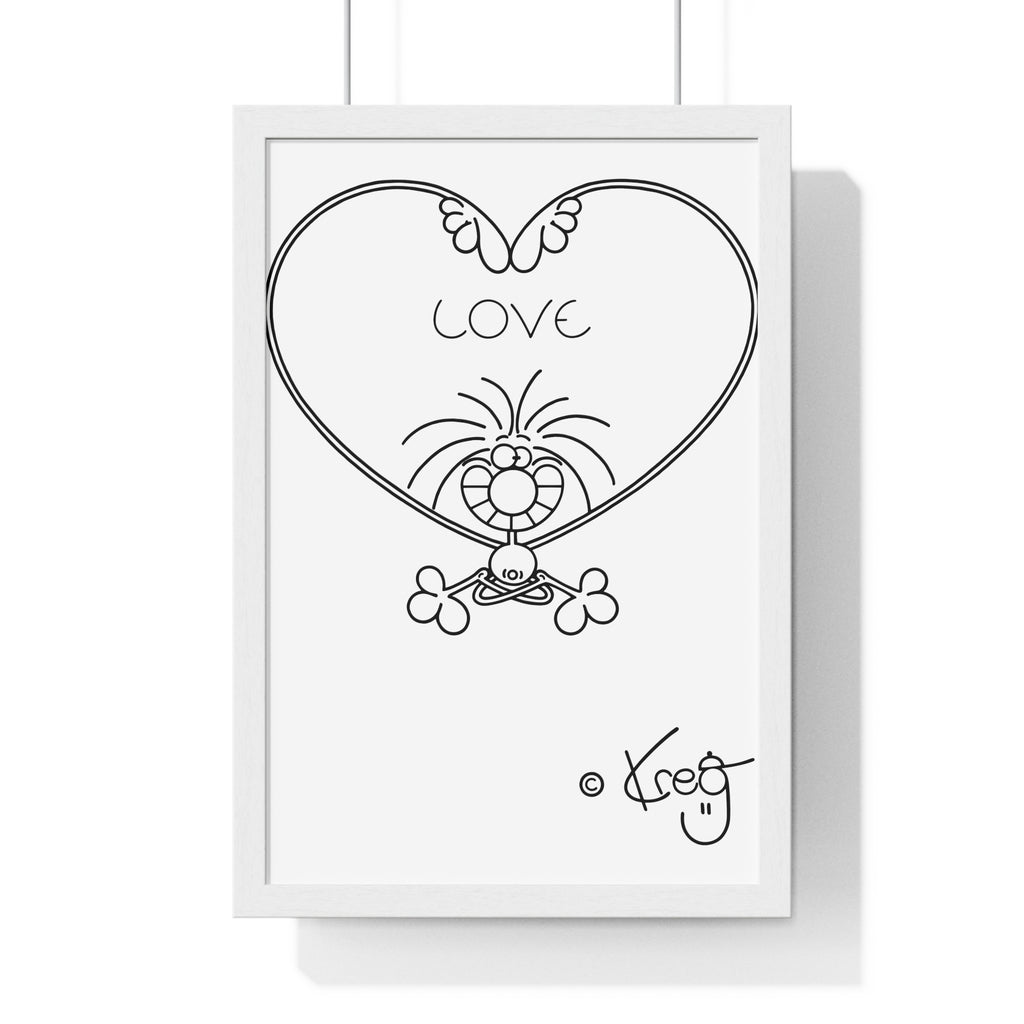 LOV YOGA,Premium Framed Vertical Poster