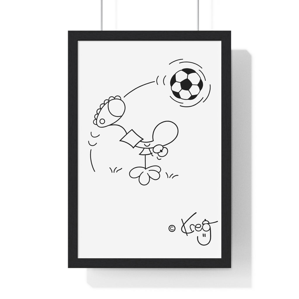 SOCCER DUDE,Vertical Framed Poster