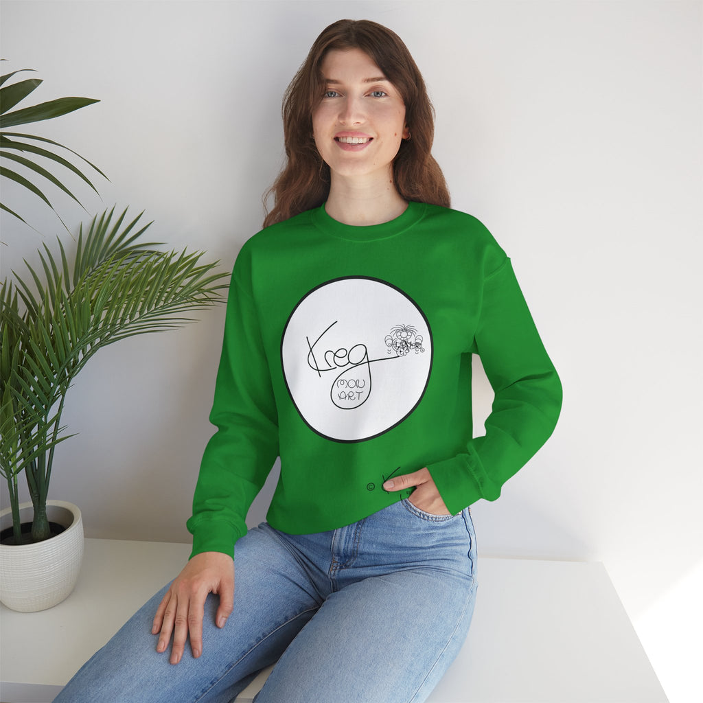 KREG MON ART LOGO,Unisex Heavy Blend™ Crewneck Sweatshirt