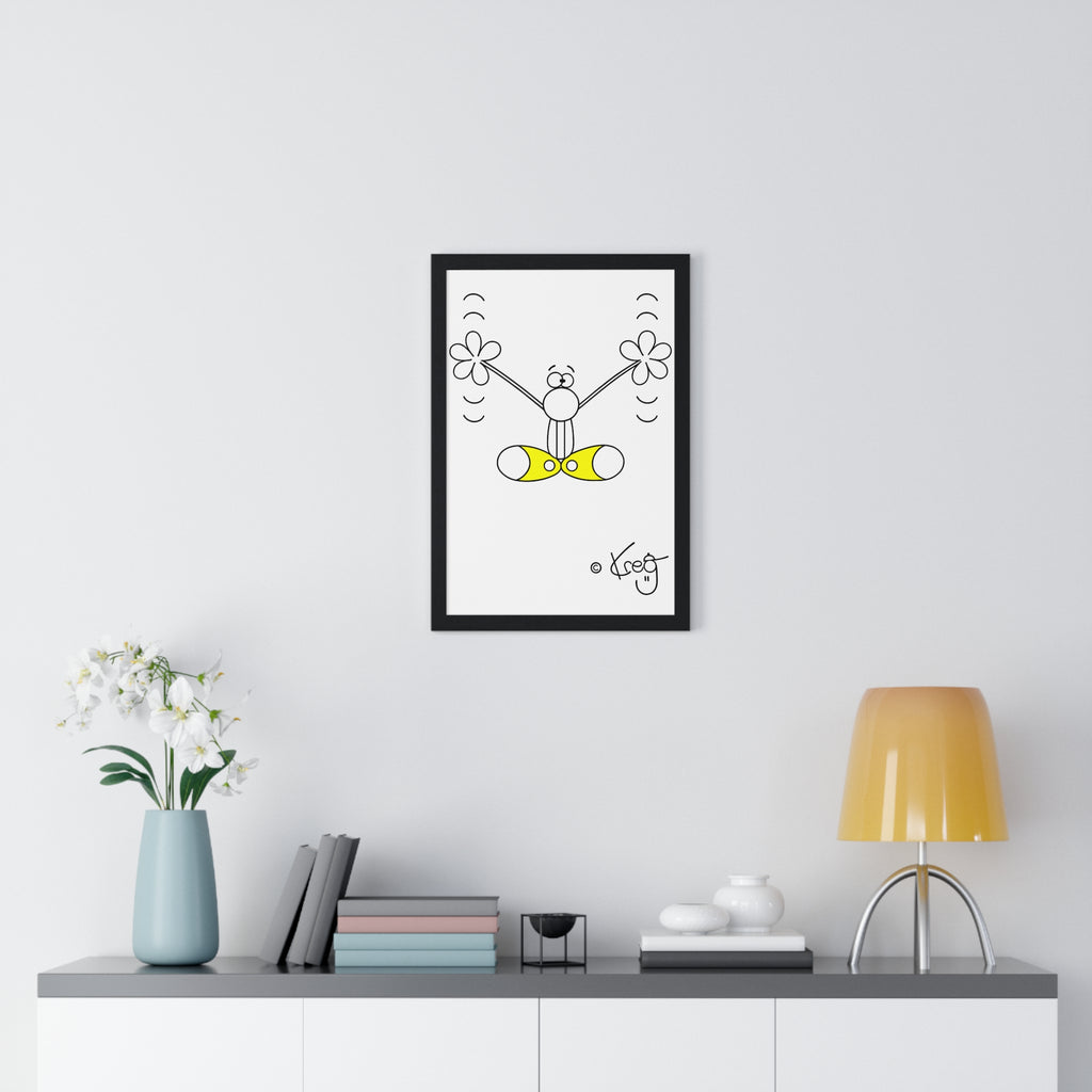 SILLY JOY ACTIVIST,Vertical Framed Poster