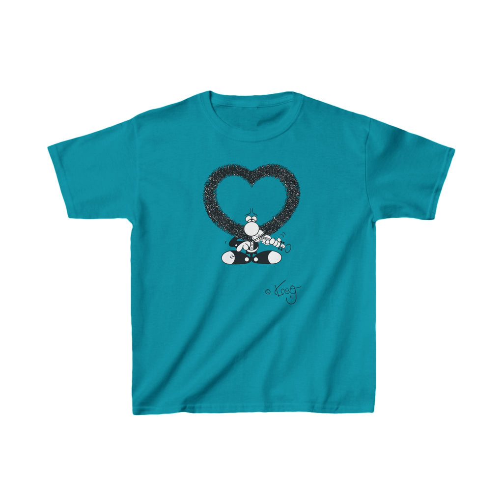 VIOLIN HEART MUSTACHE,Kids Heavy Cotton™ Tee