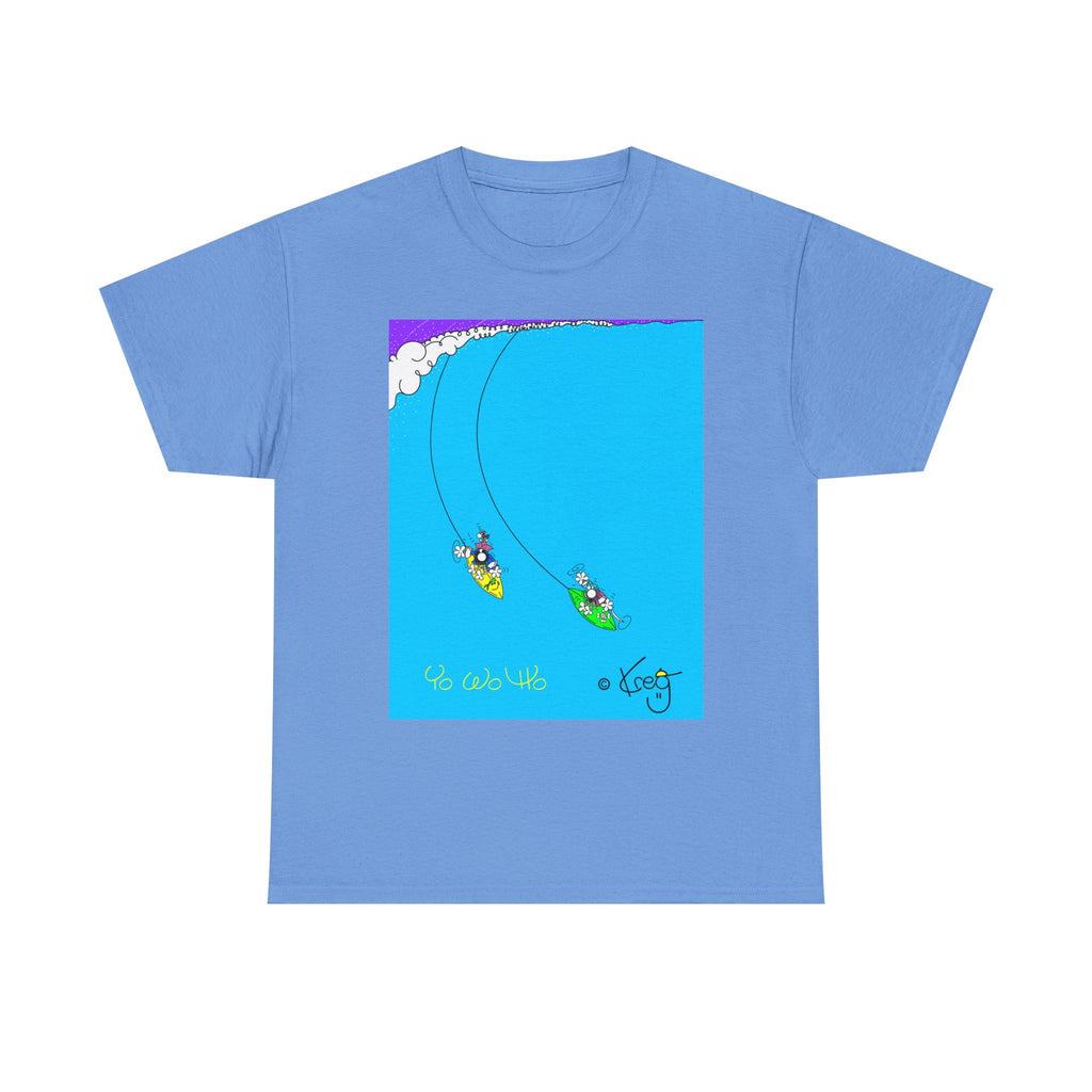 SURFING PIRATES YO WO HO,Unisex Heavy Cotton Tee
