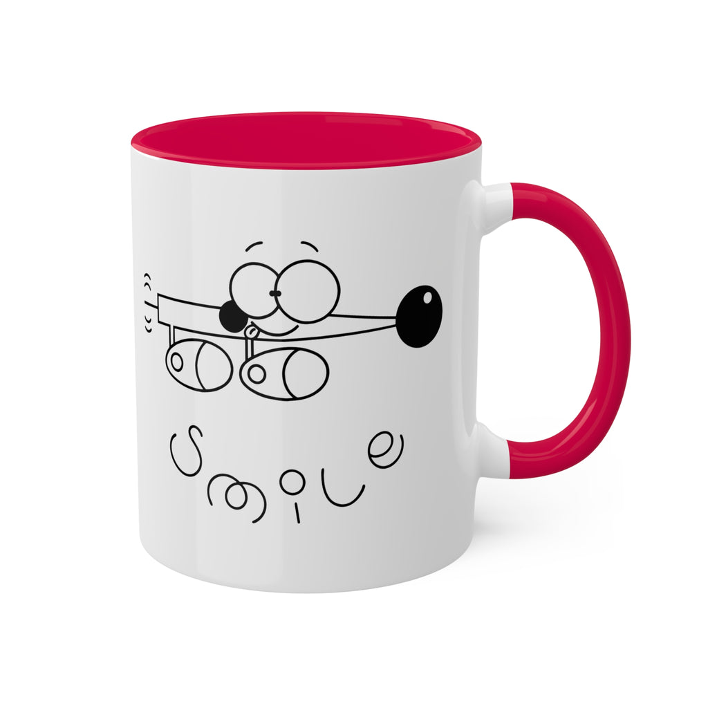WEINER DOG SMILE Colorful Mugs, 11oz