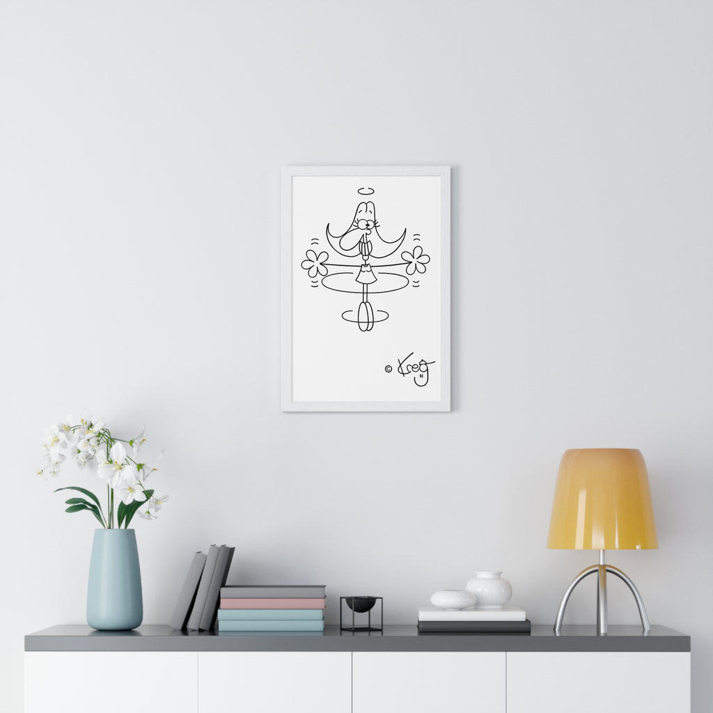 HAPPY DANCER,Vertical Framed Poster
