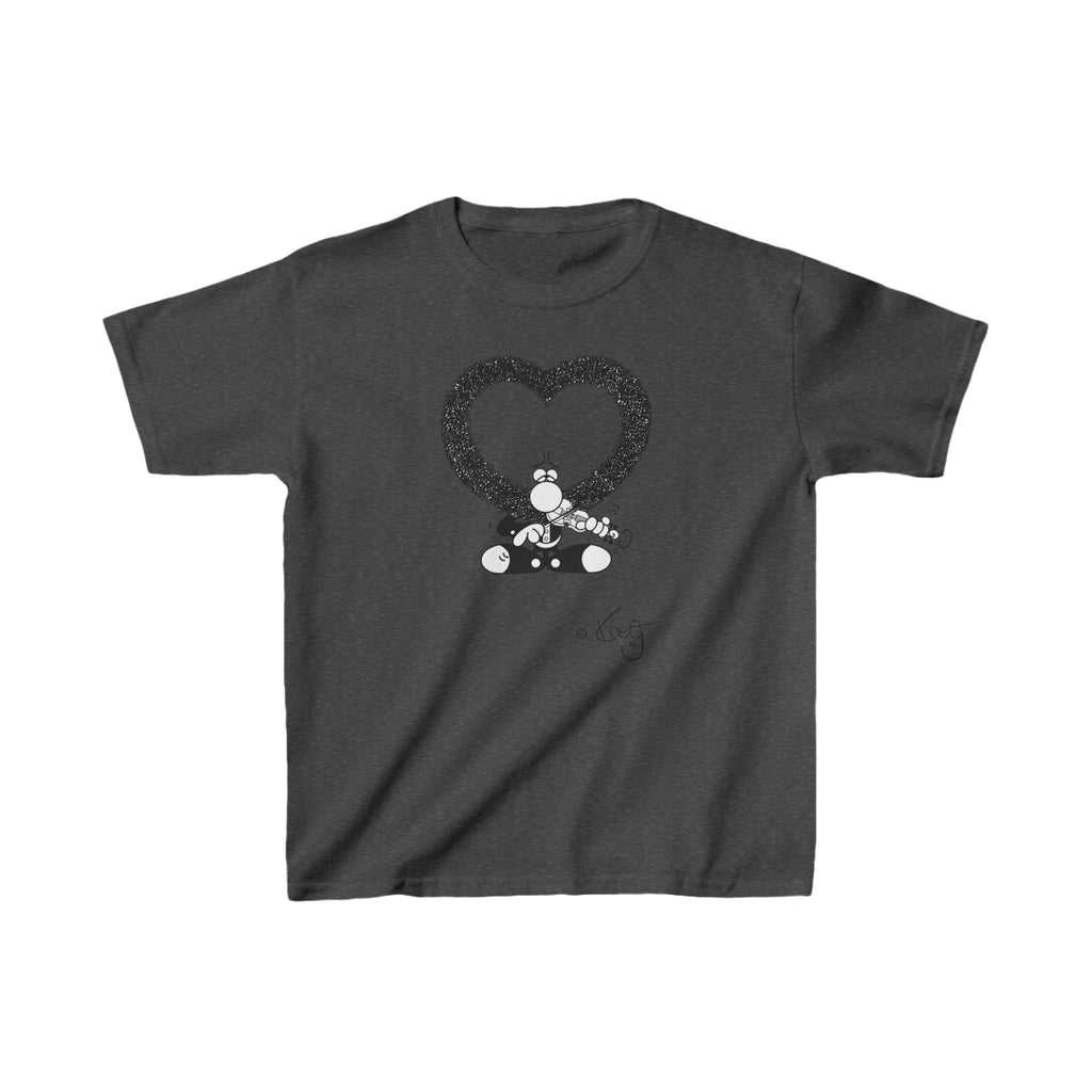 VIOLIN HEART MUSTACHE,Kids Heavy Cotton™ Tee