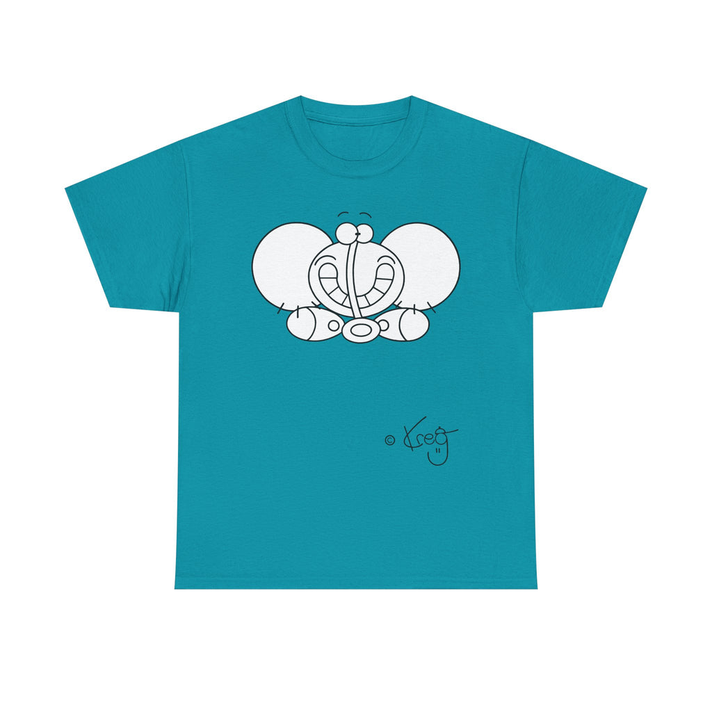 SMILE ELEPHANT,Unisex Heavy Cotton Tee