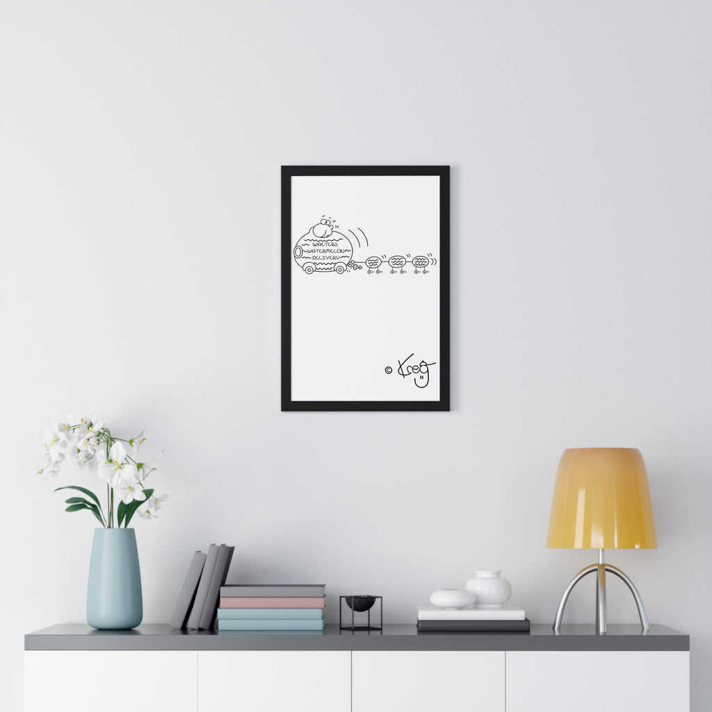 WALTER'S WATERMELON DELIVERY,Vertical Framed Poster