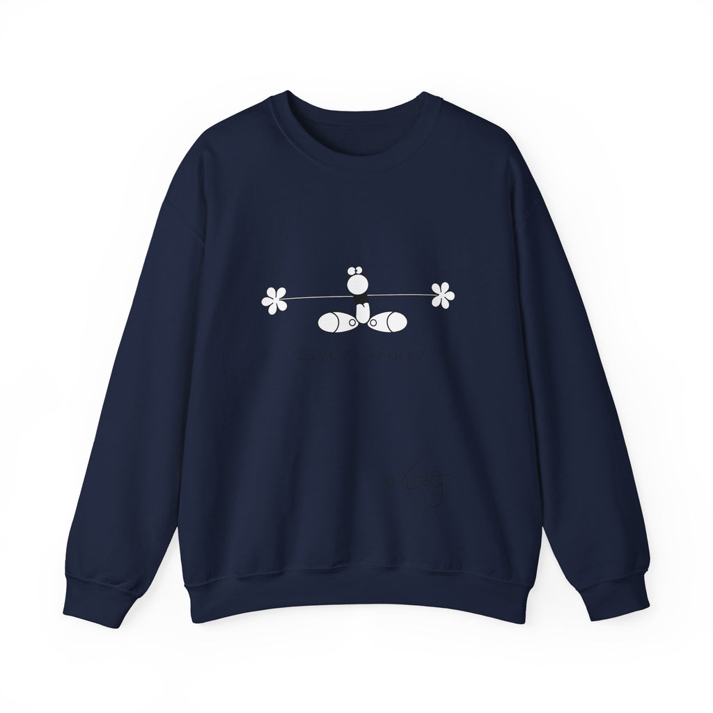 GIVE ME A HUG,Unisex Heavy Blend™ Crewneck Sweatshirt