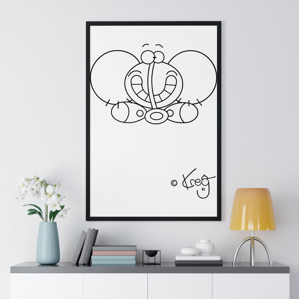 SMILE ELEPHANT,Premium Framed Vertical Poster