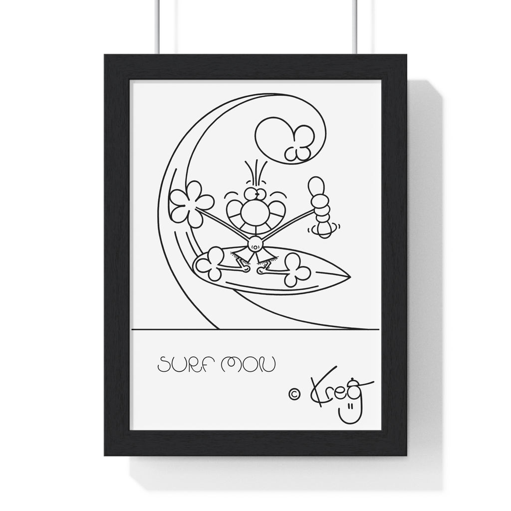 SHAKA SURFER,Premium Framed Vertical Poster