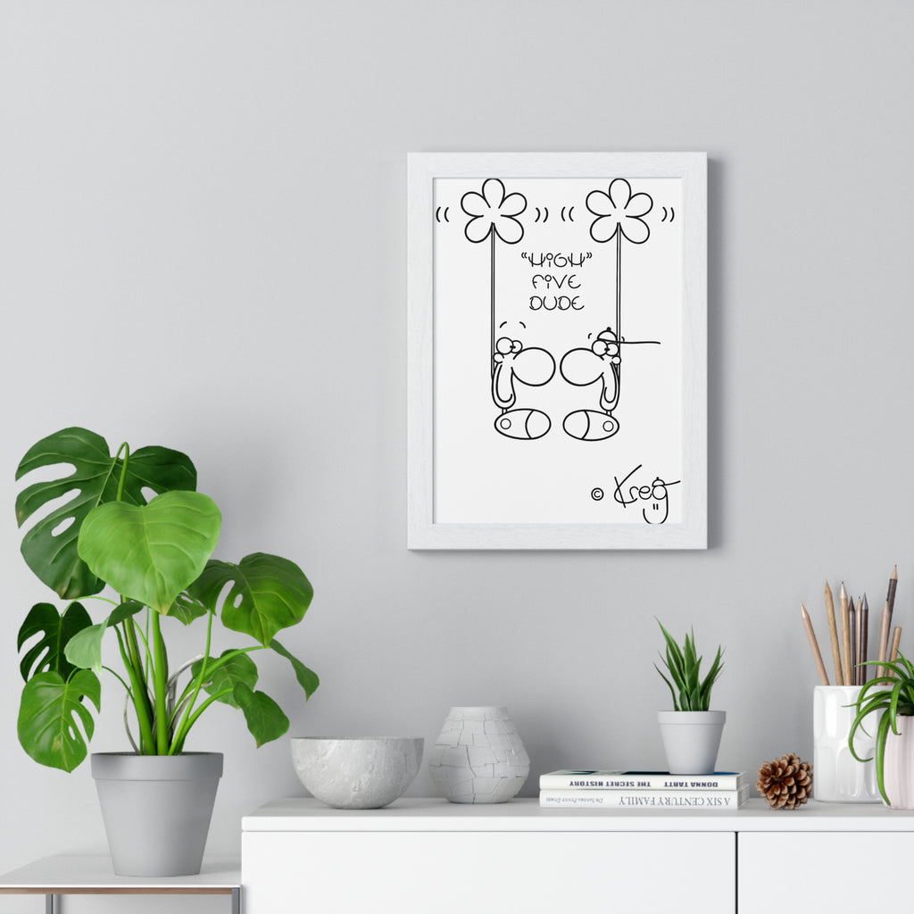 HIGH FIVE,Premium Framed Vertical Poster