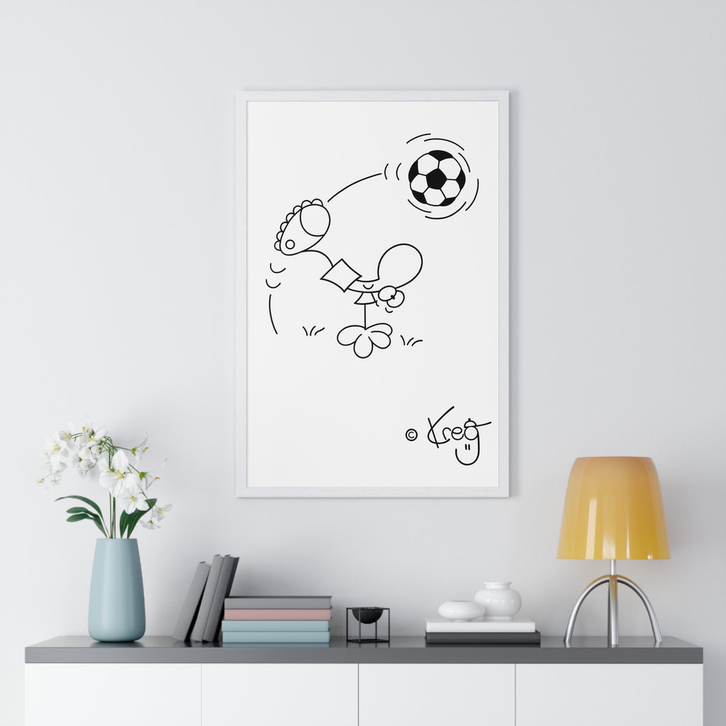 SOCCER DUDE,Vertical Framed Poster