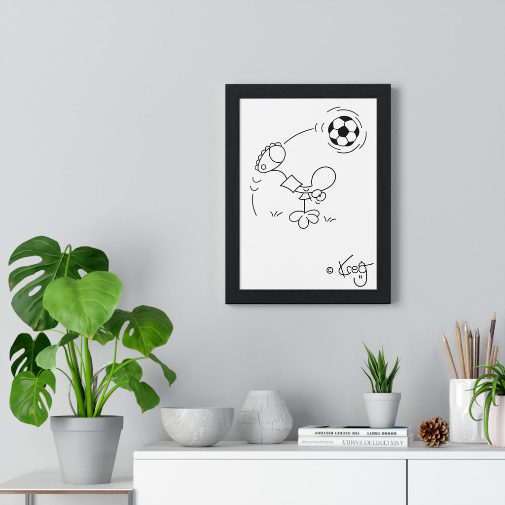 SOCCER DUDE,Vertical Framed Poster