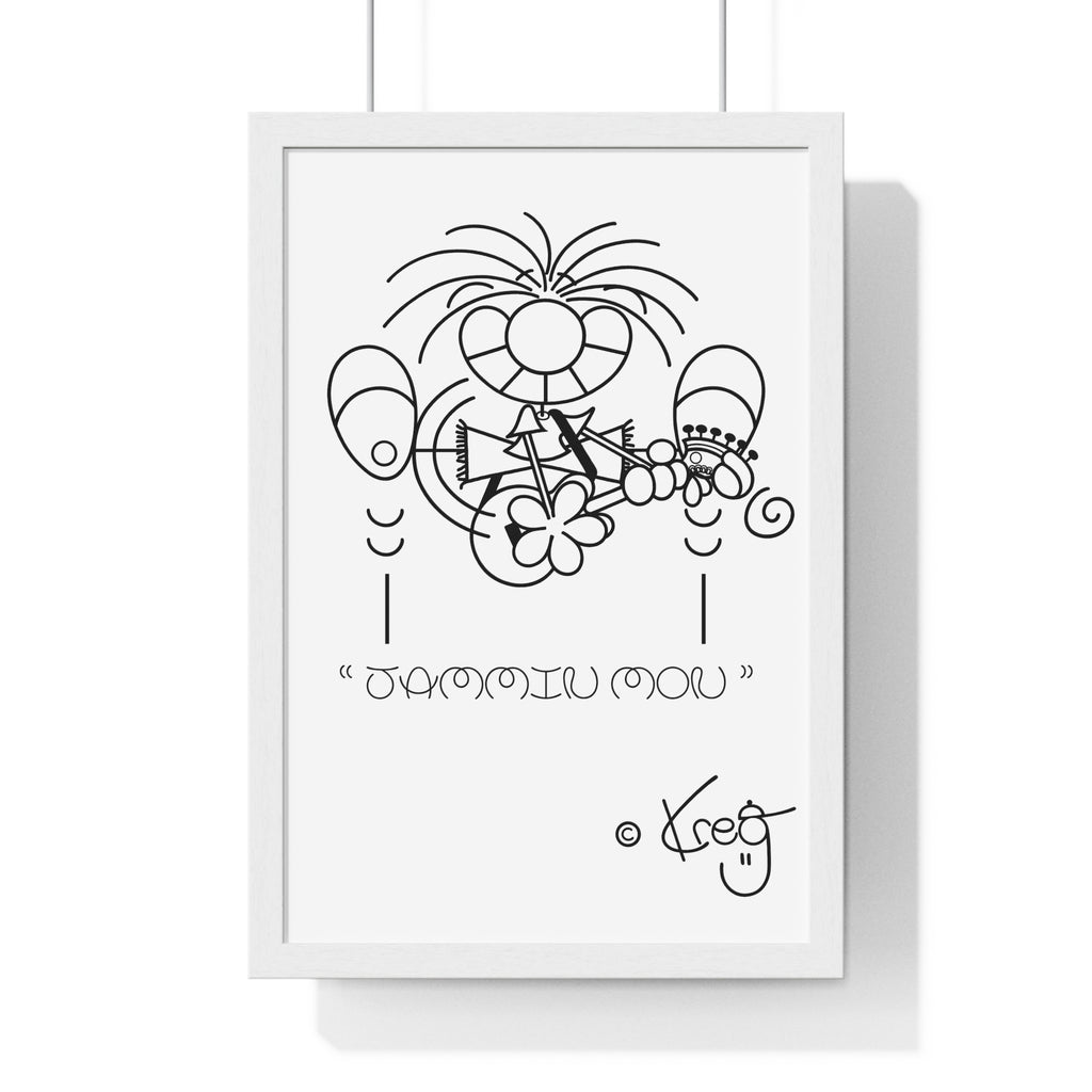 GUITAR MON JAMMIN,Premium Framed Vertical Poster