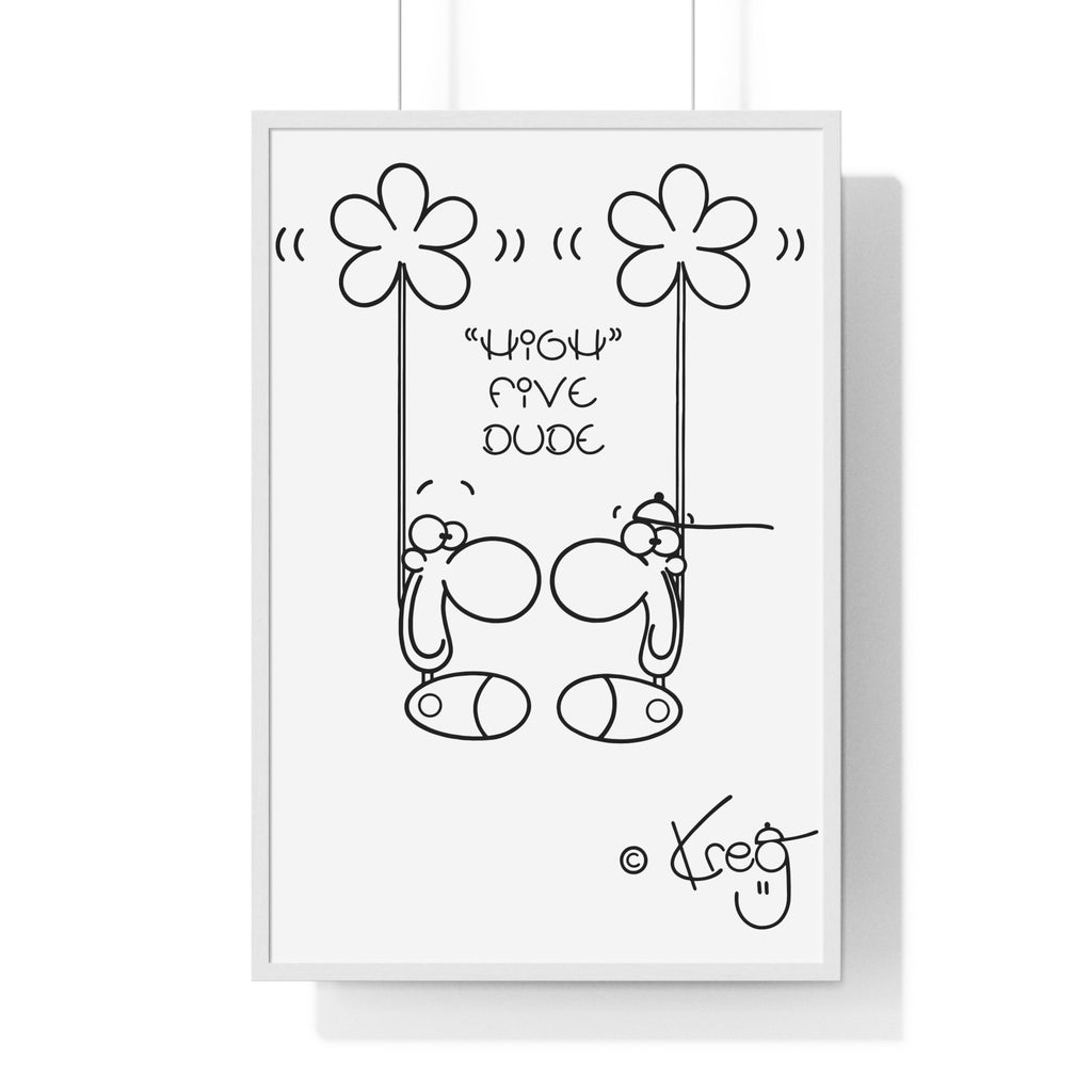 HIGH FIVE,Premium Framed Vertical Poster