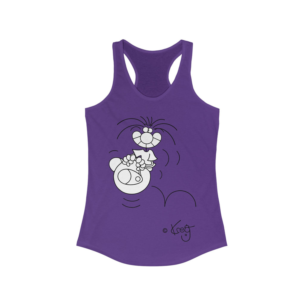 HOPPITY BALL,Women's Ideal Racerback Tank