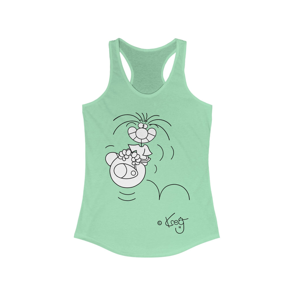HOPPITY BALL,Women's Ideal Racerback Tank