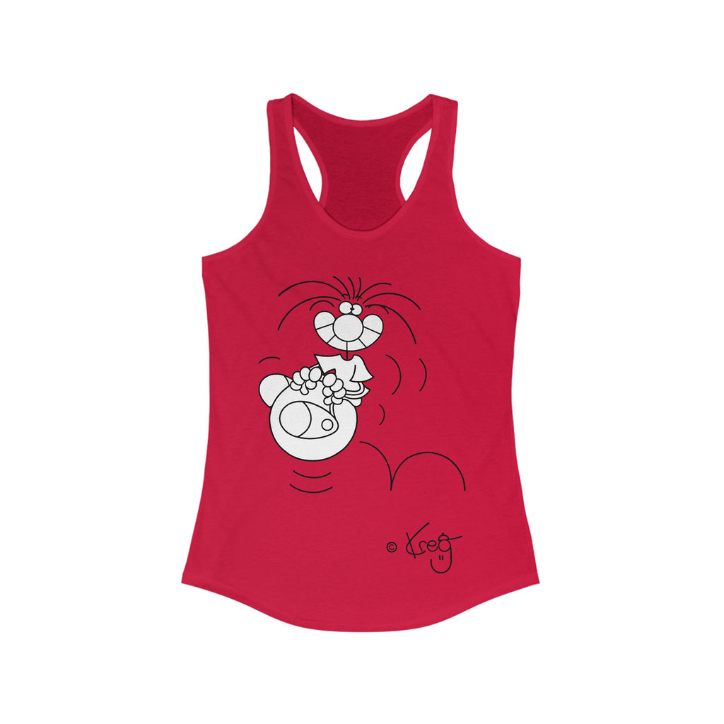 HOPPITY BALL,Women's Ideal Racerback Tank