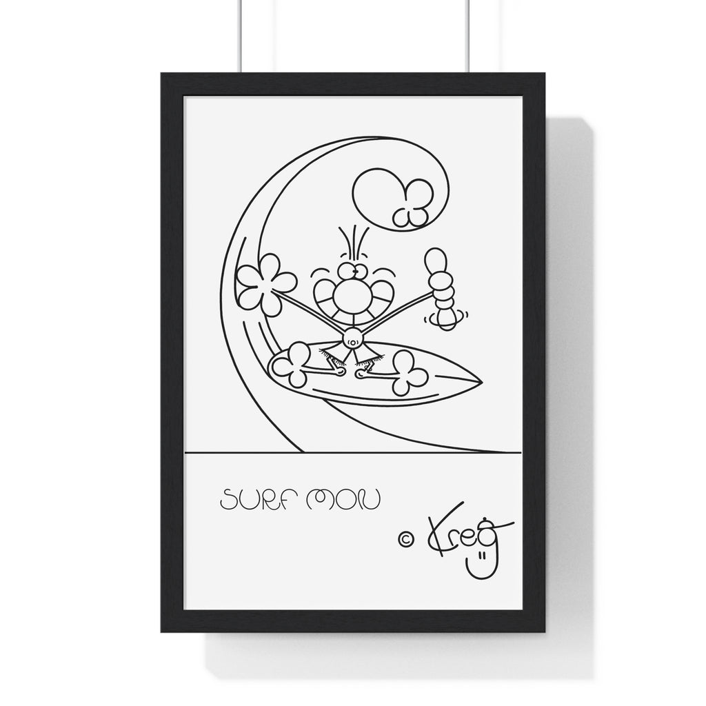 SHAKA SURFER,Premium Framed Vertical Poster