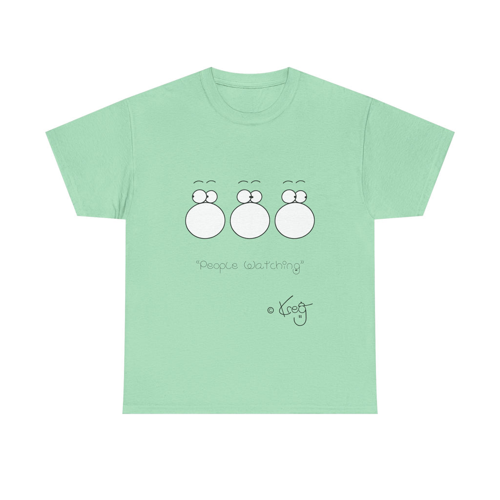 PEOPLE WATCHING,Unisex Heavy Cotton Tee