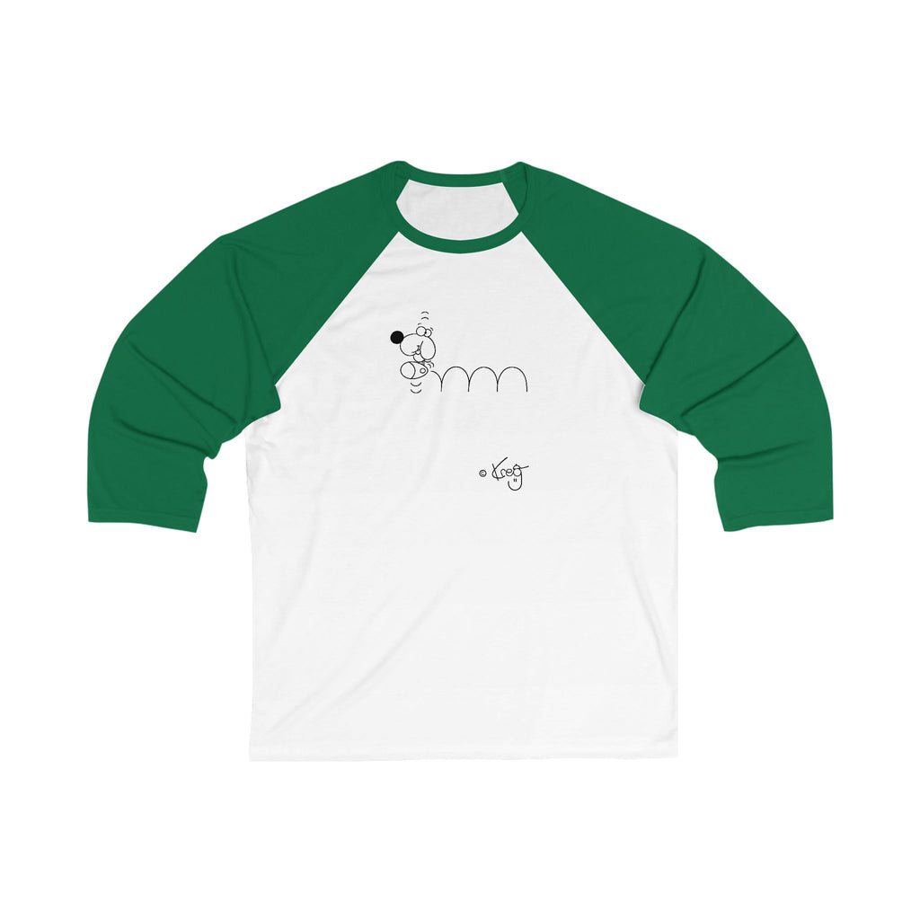 BOUNCING DOGGY,Unisex 3\4 Sleeve Baseball Tee