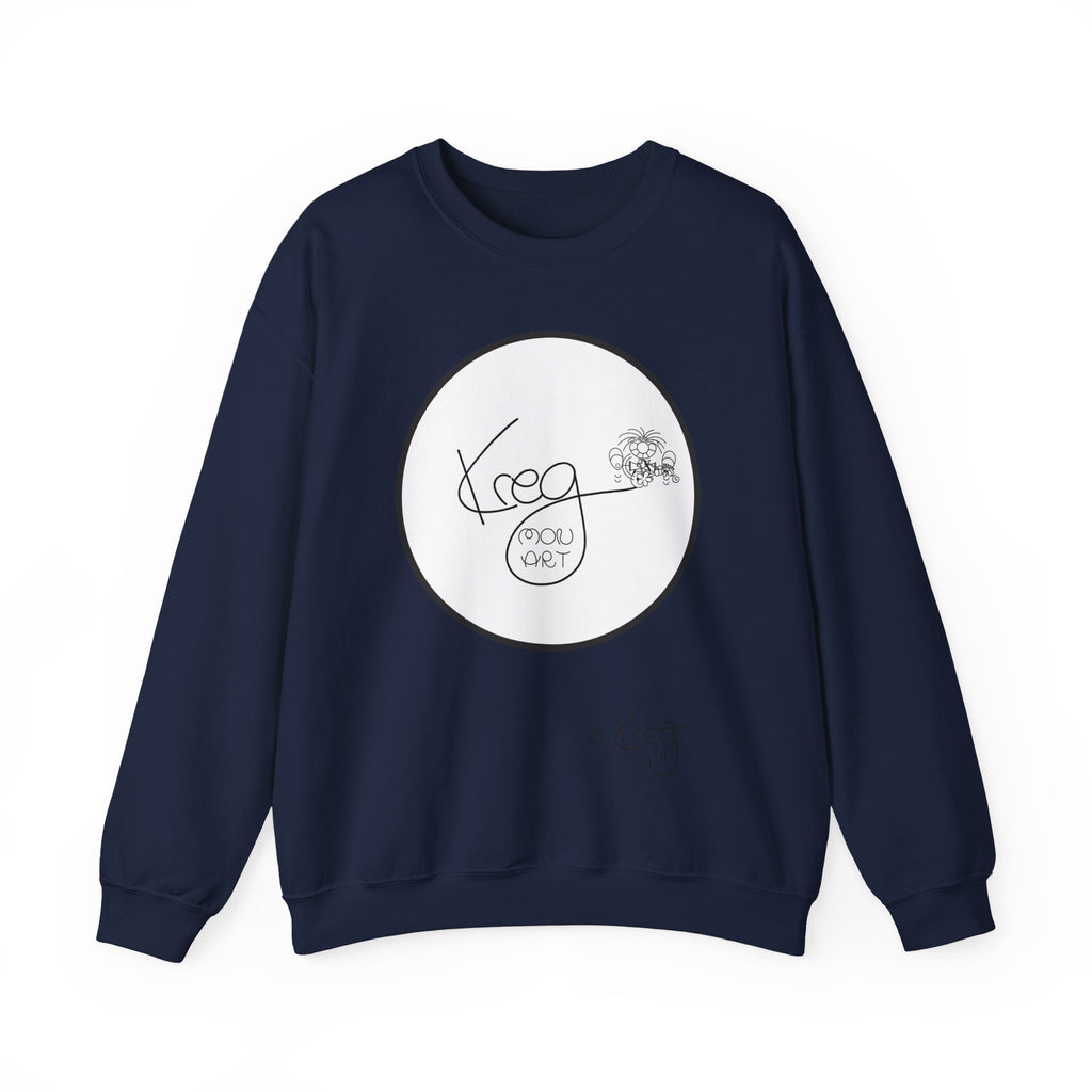 KREG MON ART LOGO,Unisex Heavy Blend™ Crewneck Sweatshirt