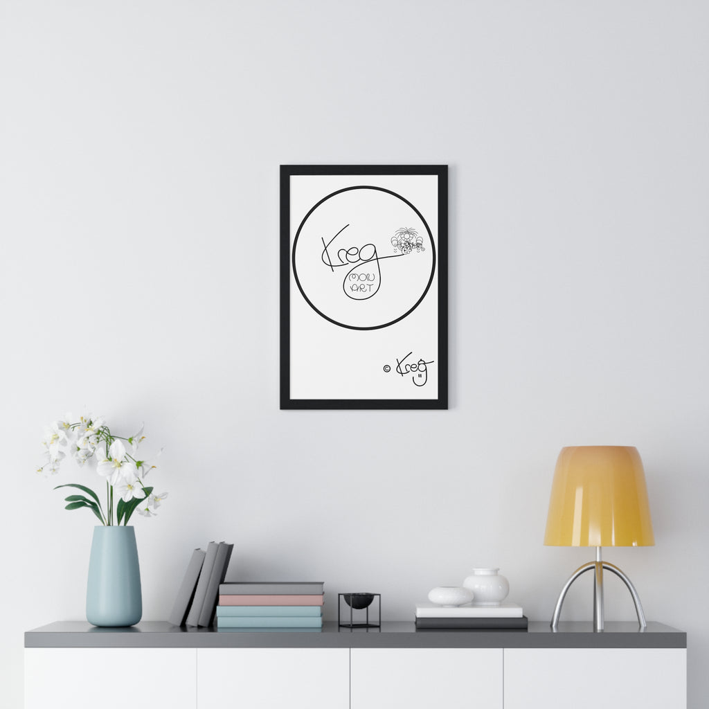 KREG MON ART LOGO,Premium Framed Vertical Poster