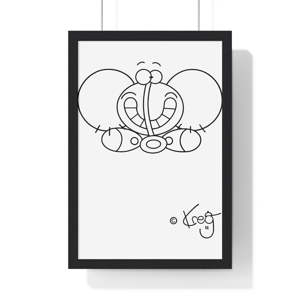 SMILE ELEPHANT,Premium Framed Vertical Poster