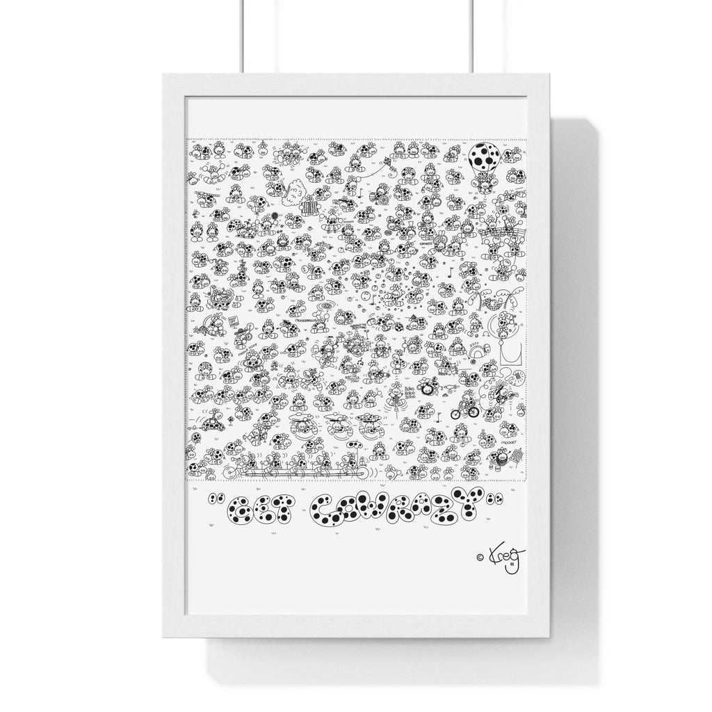 GET COWRAZY,Vertical Framed Poster