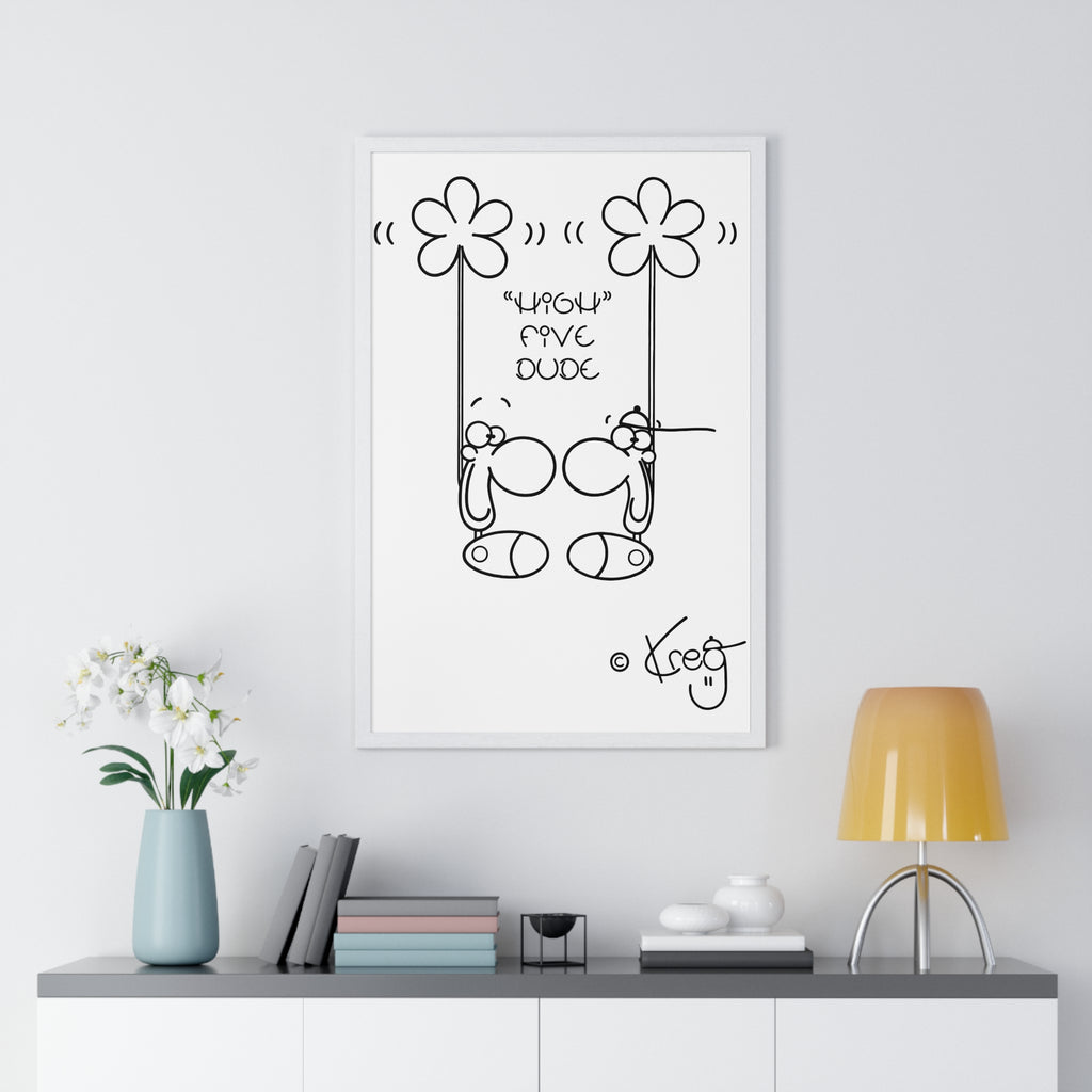 HIGH FIVE,Premium Framed Vertical Poster