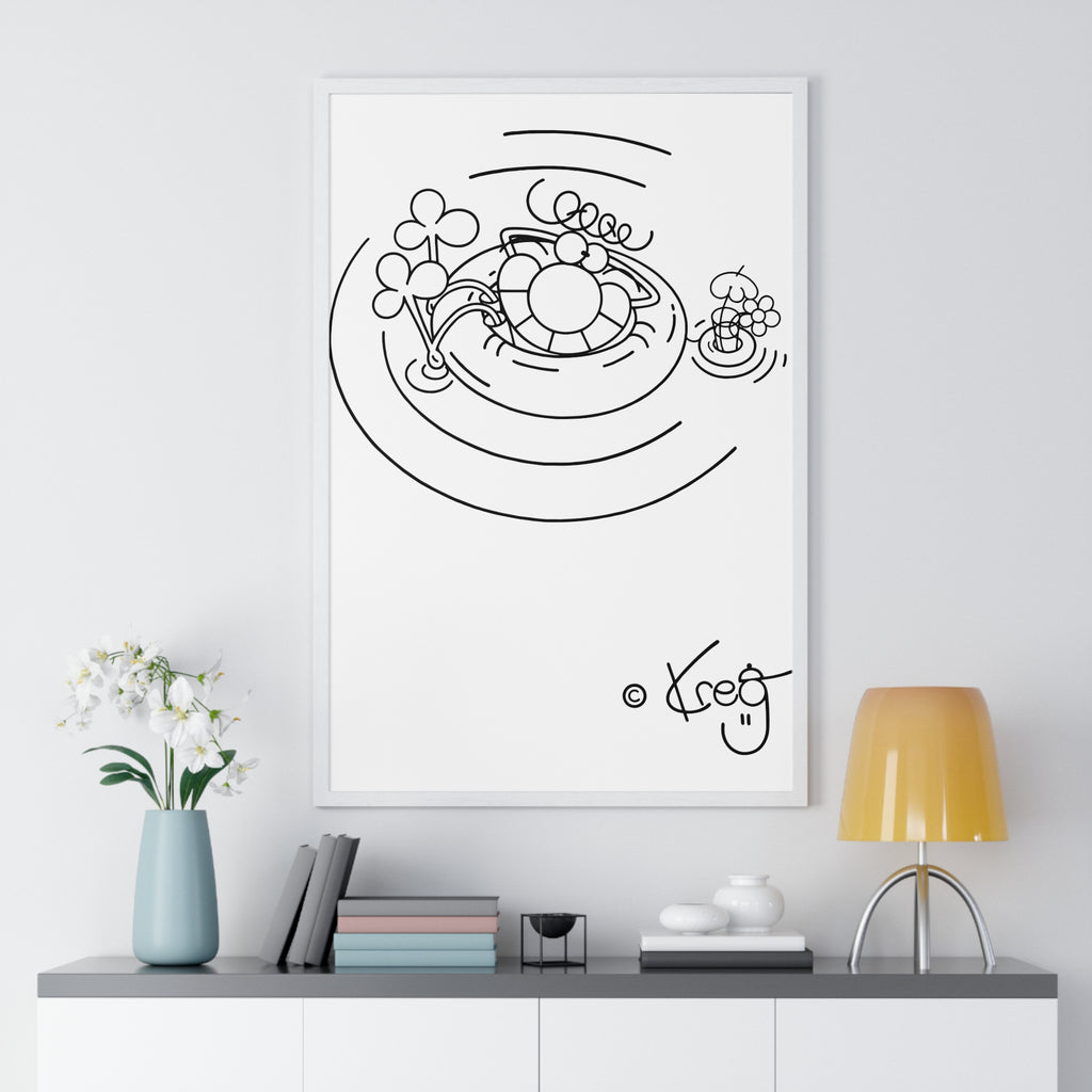 INNER TUBE DUDE,Vertical Framed Poster