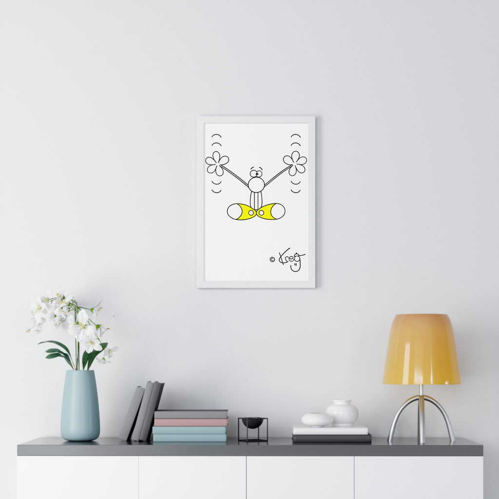 SILLY JOY ACTIVIST,Vertical Framed Poster