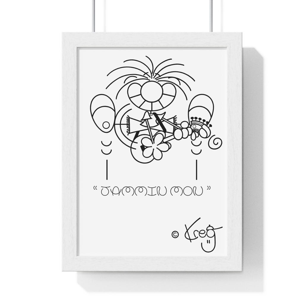 GUITAR MON JAMMIN,Premium Framed Vertical Poster