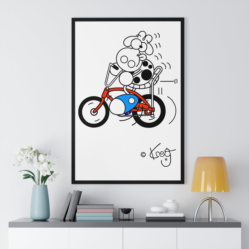 BANANA SEAT COW,Vertical Framed Poster