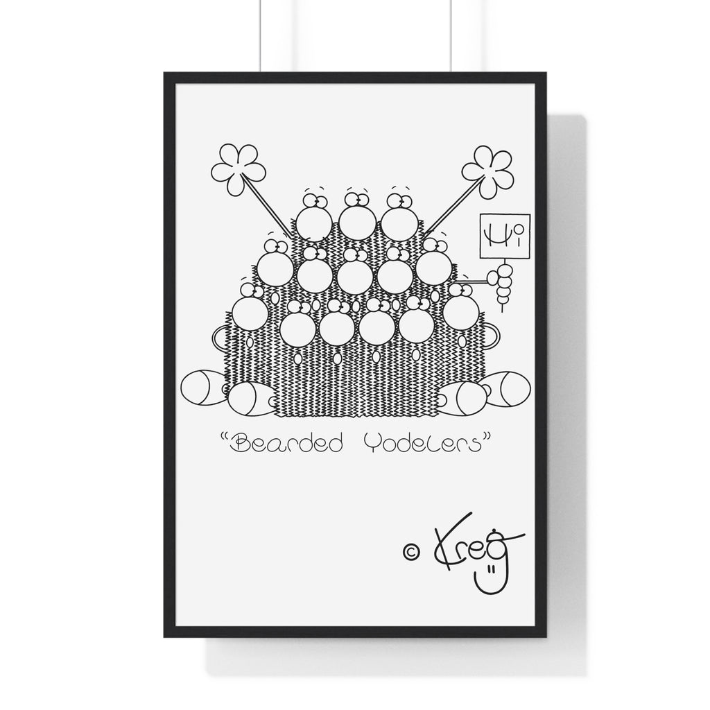 BEARDED YODELERS,Premium Framed Vertical Poster