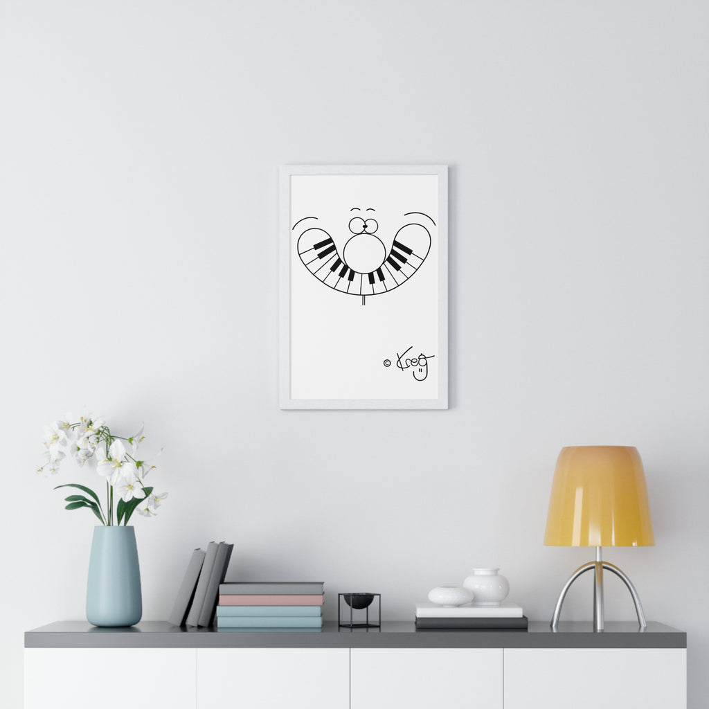SMILE PIANO,Vertical Framed Poster