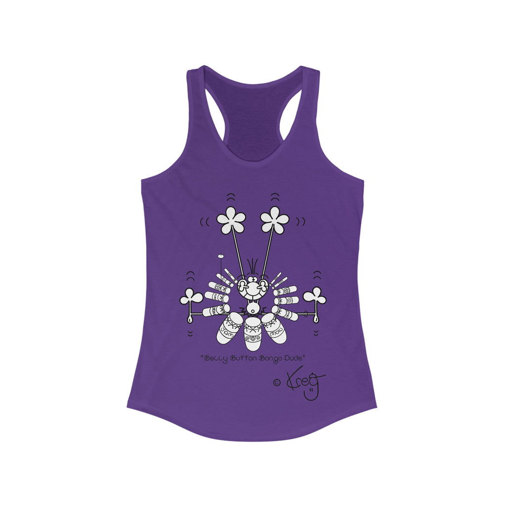 BELLY BUTTON BONGO DUDE,Women's Ideal Racerback Tank