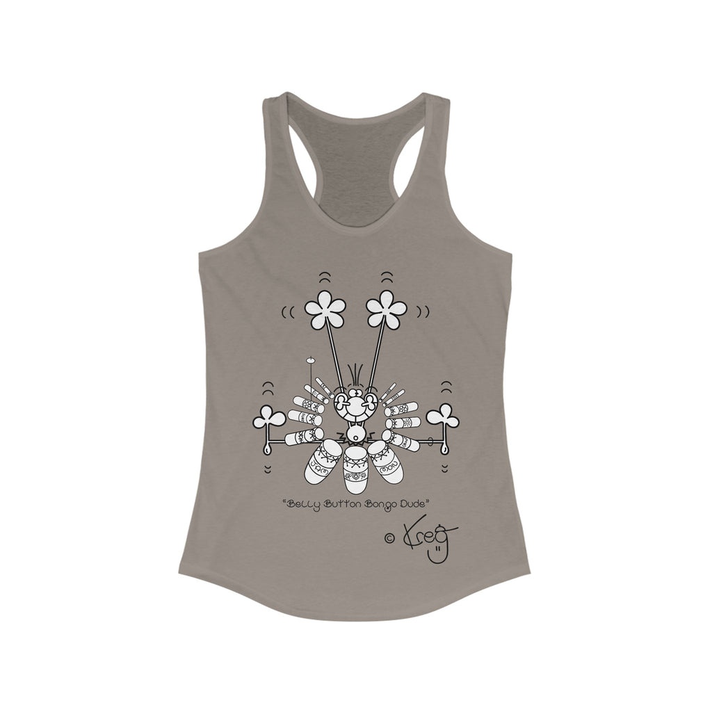 BELLY BUTTON BONGO DUDE,Women's Ideal Racerback Tank
