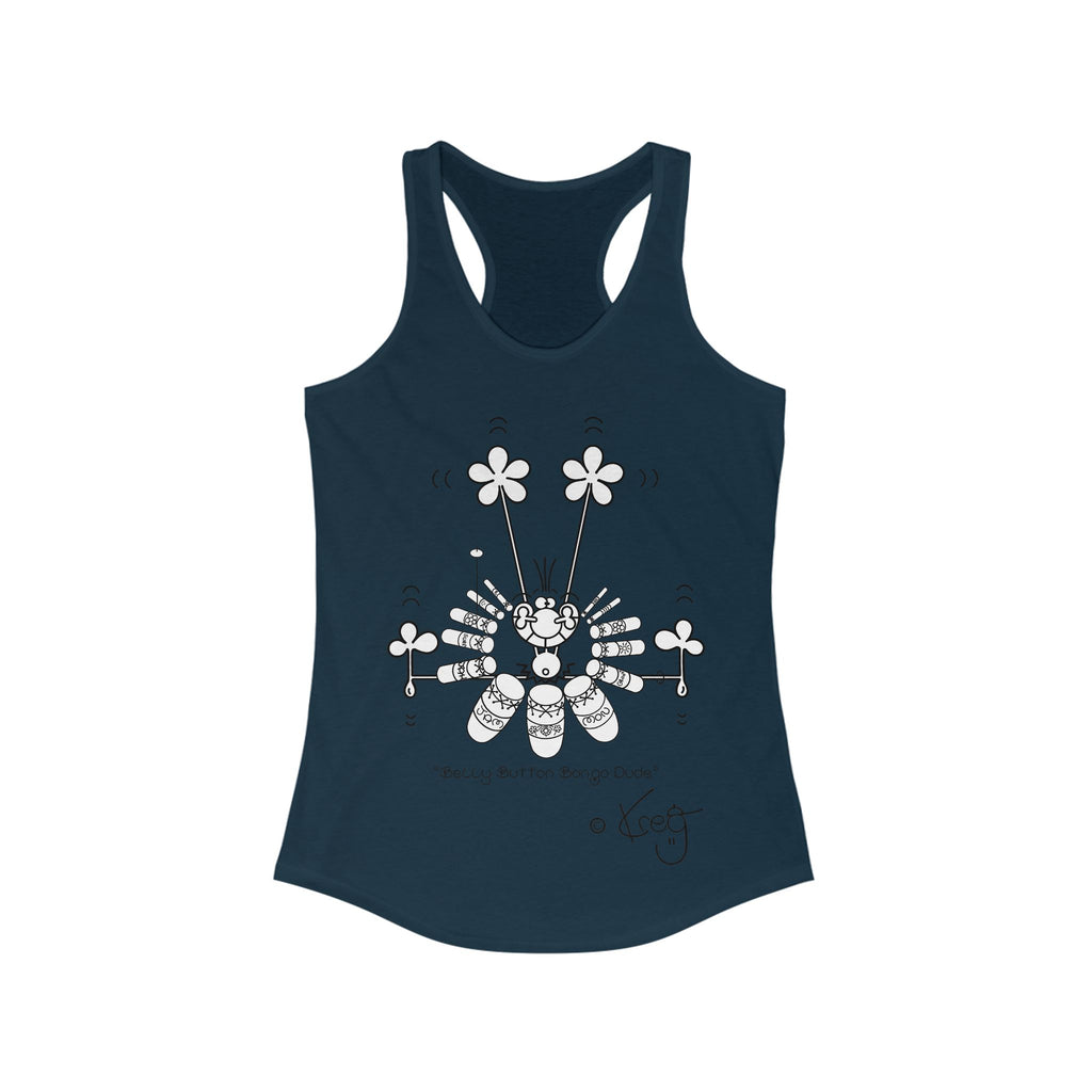 BELLY BUTTON BONGO DUDE,Women's Ideal Racerback Tank