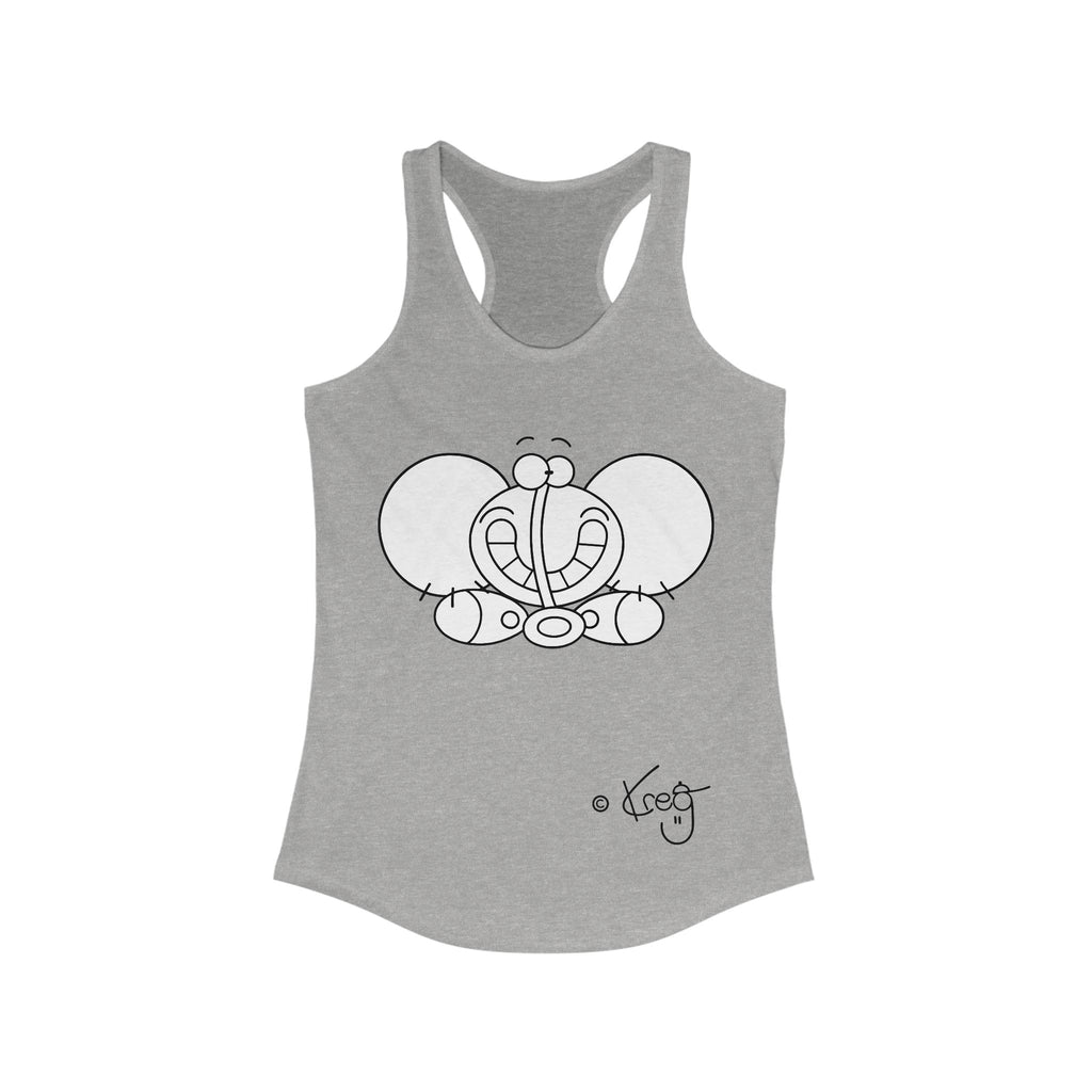 SMILE ELEPHANT,Women's Ideal Racerback Tank