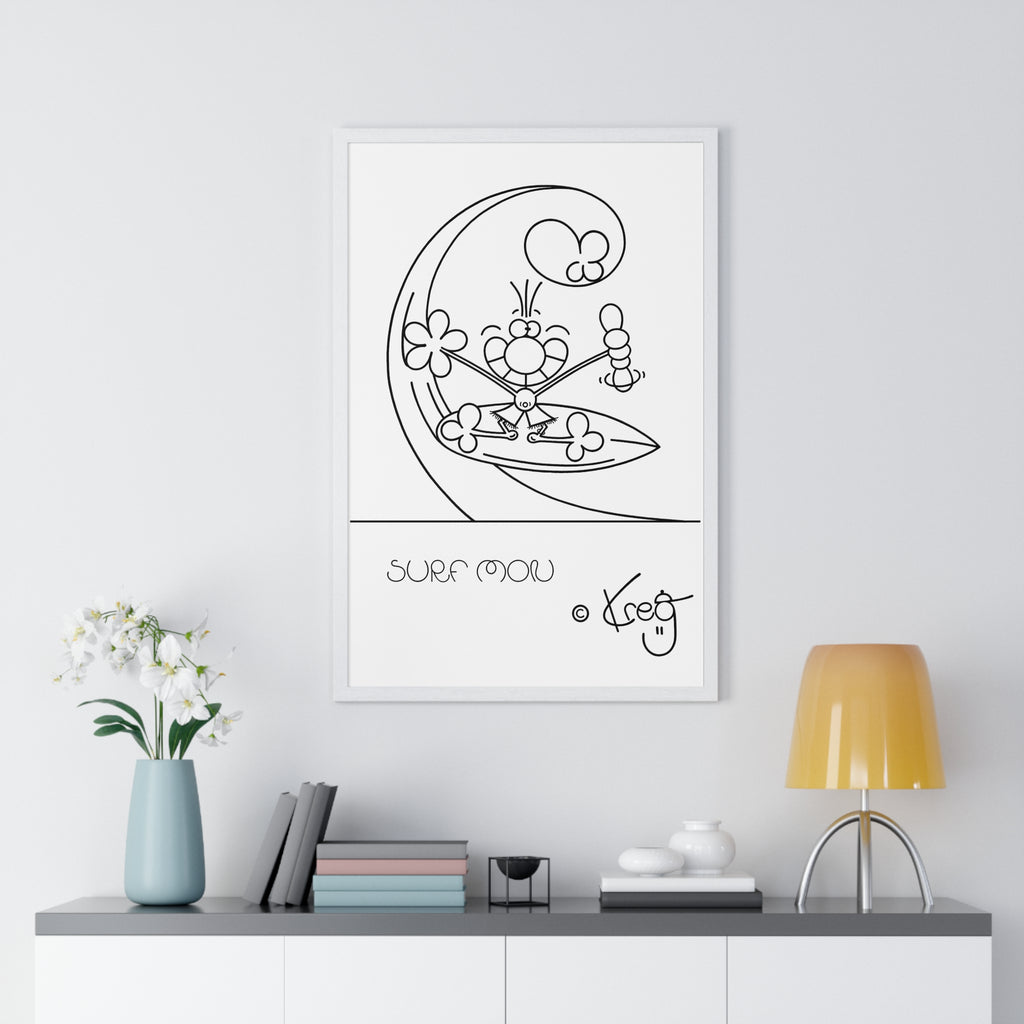 SHAKA SURFER,Premium Framed Vertical Poster