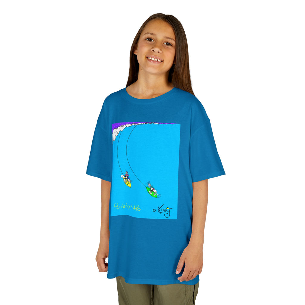 SURFING PIRATES YO WO HO,Kids Heavy Cotton™ Tee