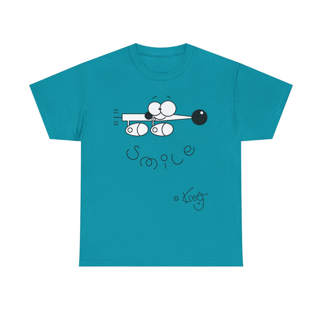 SMILE WEINER DOG,Unisex Heavy Cotton Tee