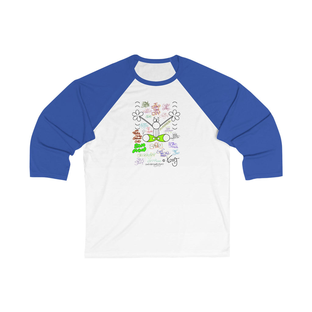 JOY GRAFFITI,Unisex 3\4 Sleeve Baseball Tee