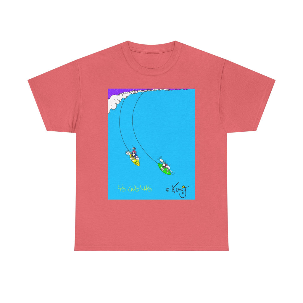 SURFING PIRATES YO WO HO,Unisex Heavy Cotton Tee
