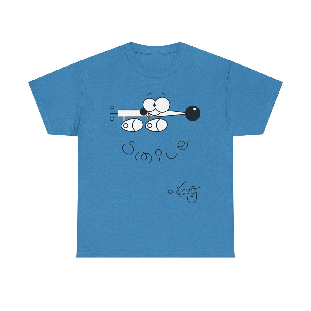 SMILE WEINER DOG,Unisex Heavy Cotton Tee
