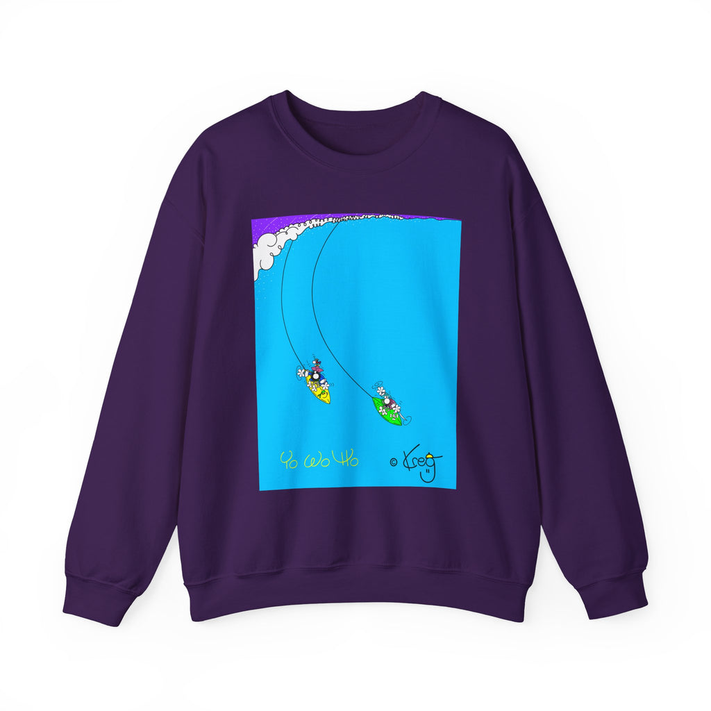 SURFING PIRATES YO WO HO,Unisex Heavy Blend™ Crewneck Sweatshirt